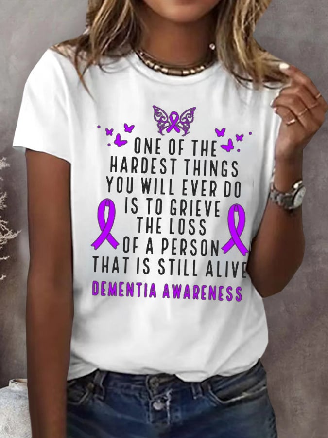 Dementia Awareness Month Butterfly Warrior Alzheimers T Shirt