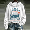 Women's Lake Ontario Printed Casual Hoodie