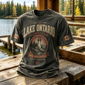 Men's 1615 Ontario Canada Print Casual Short-sleeve T-shirt