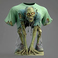 Men's Halloween Optical Illusion Zombies 3d Short Sleeve T-shirt