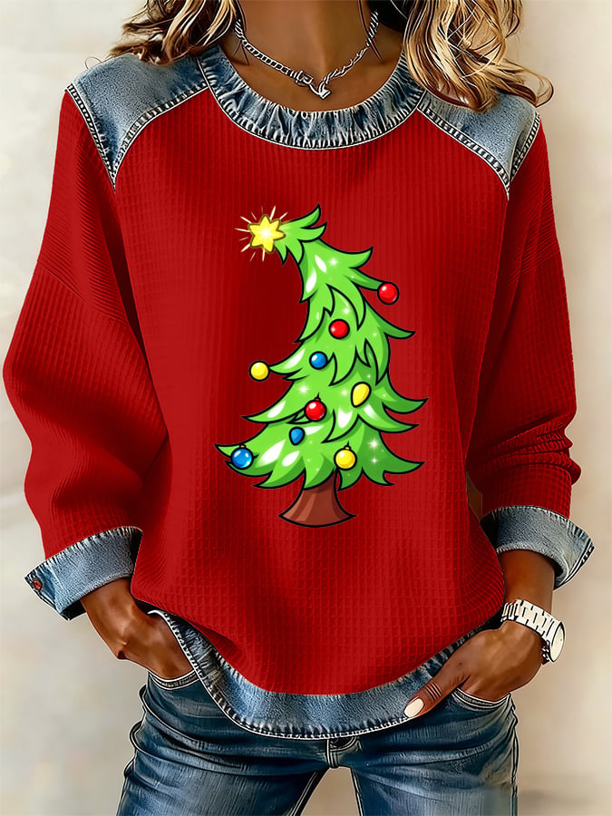 Women's Christmas Print Casual Top