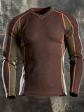 Men's Vintage-Style Comfortable Waffle-Knit T-Shirt