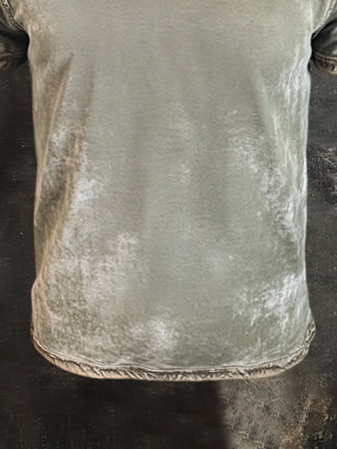 Men's retro-style round-neck short-sleeved T-shirt