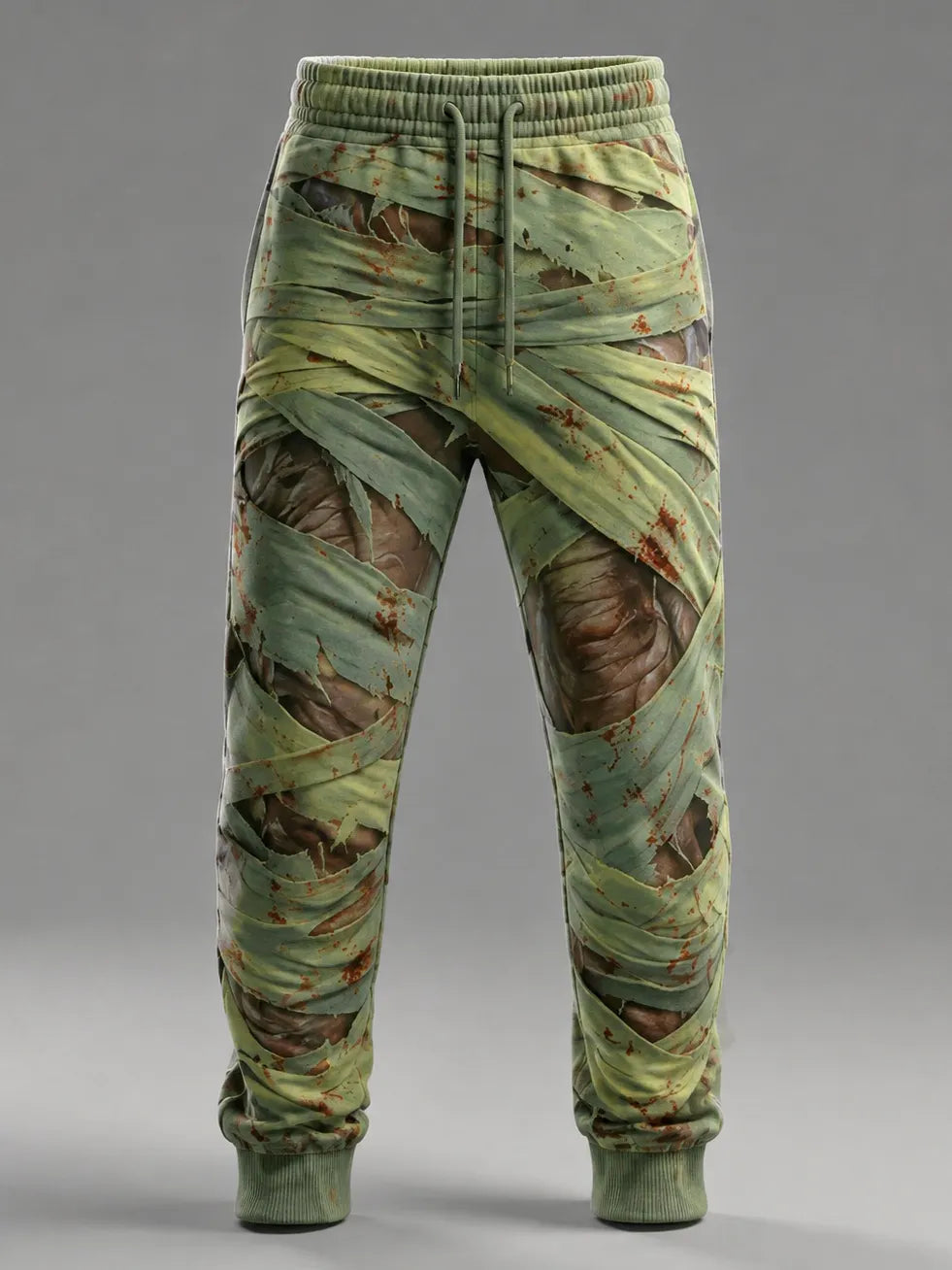 Men's Halloween Optical Displacement Strap Zombie 3d Printed Sweatpants