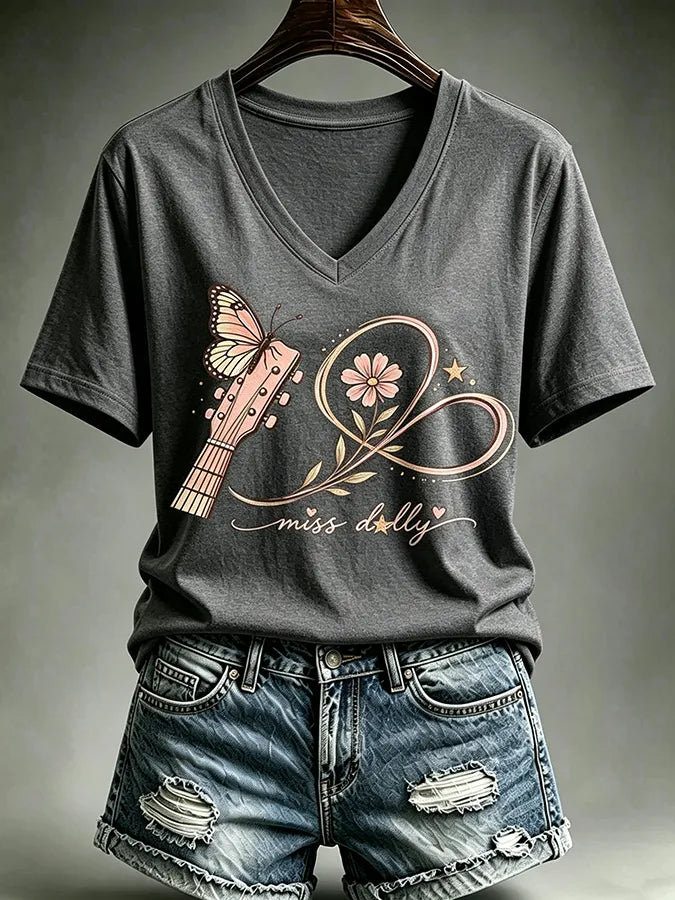 Women'S Commemorative Printed Casual T-Shirt