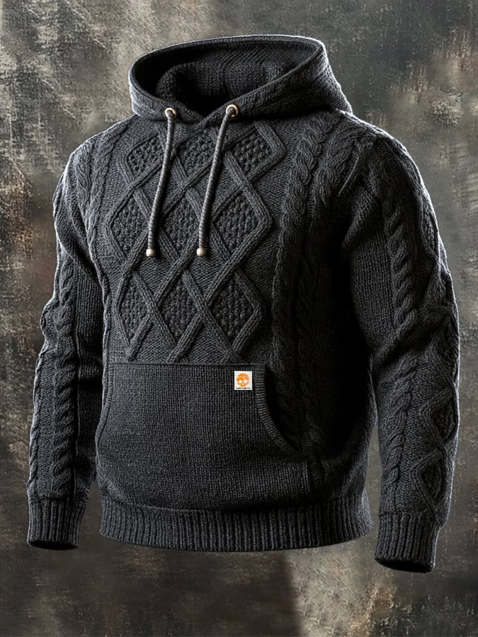 Men’s Vintage-Style Comfortable Knitted Sweater/Sweatshirt