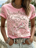 Pink for Myself Printed Casual T-shirt for Women - Breast Cancer Prevention Campaign