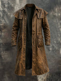 Men's Stylish Vintage Mid-Length Trench Coat