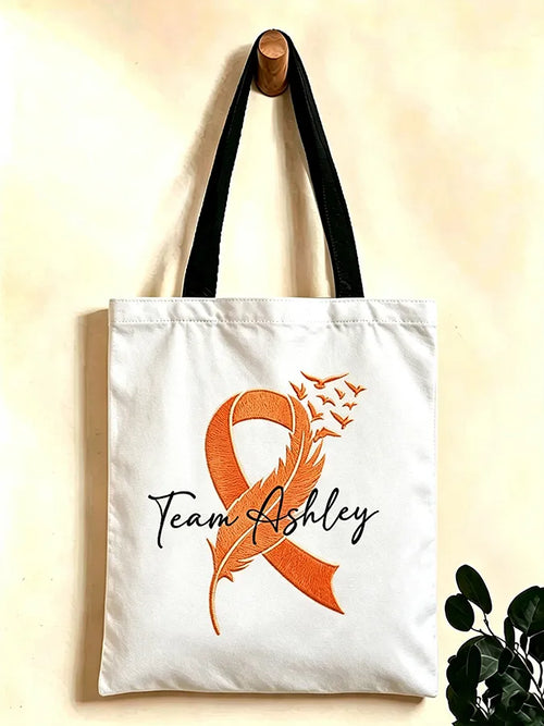 Leukemia Print Casual Canvas Bag