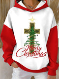 Women's Christmas Print Thick Lined Hoodie