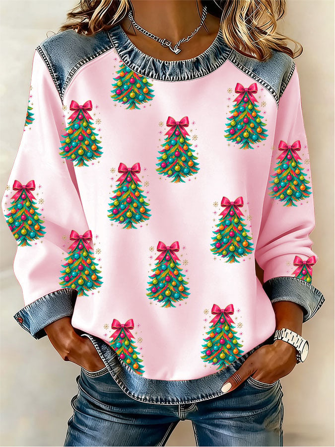Women's Casual Retro Christmas Sweatshirt