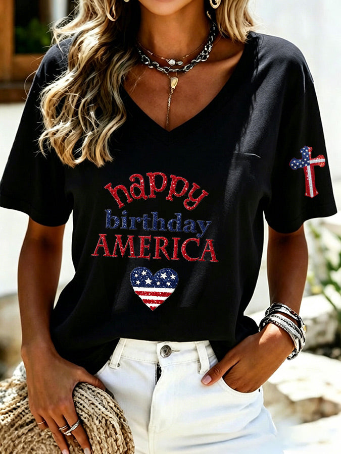 Women's American Printed T-shirt