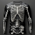Halloween Men's Skull Graphic Skeleton 3d Print Long Sleeve T-shirt