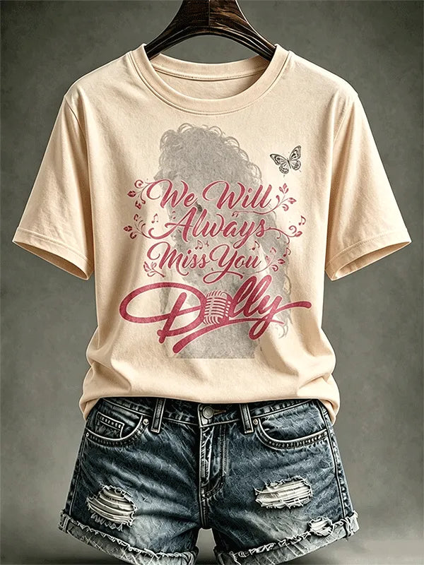 Women'S Casual Commemorative Singer Printed T-Shirt