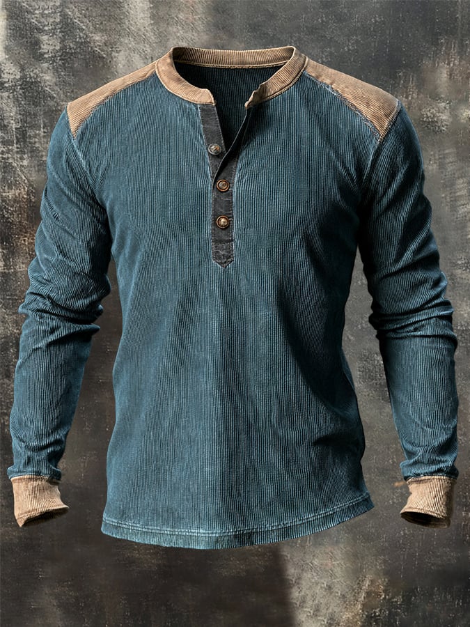 Men's Vintage Comfortable Henley T-Shirt