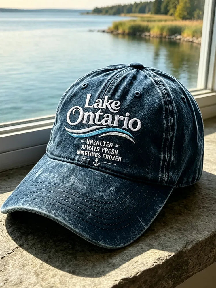 Vintage Lake Ontario Art Universal Baseball Cap