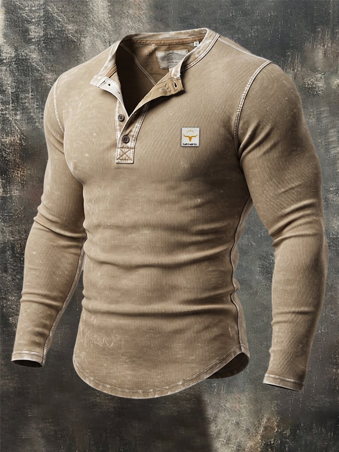 Men's Vintage Comfortable Henley T-Shirt