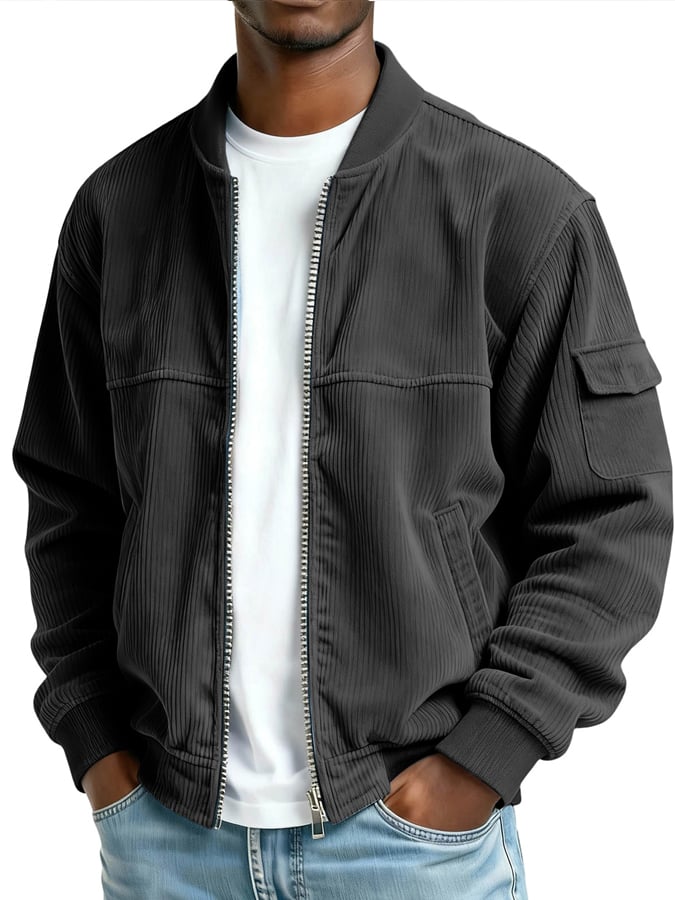 Men's Vintage Corduroy Zip-Up Jacket