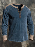 Men's Vintage Comfortable Henley T-Shirt