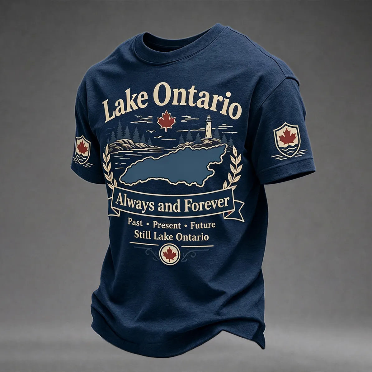 Men's Lake Ontario Always And Forever Printed T-shirt