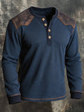 Men's Vintage-Style Comfortable Waffle-Knit T-Shirt