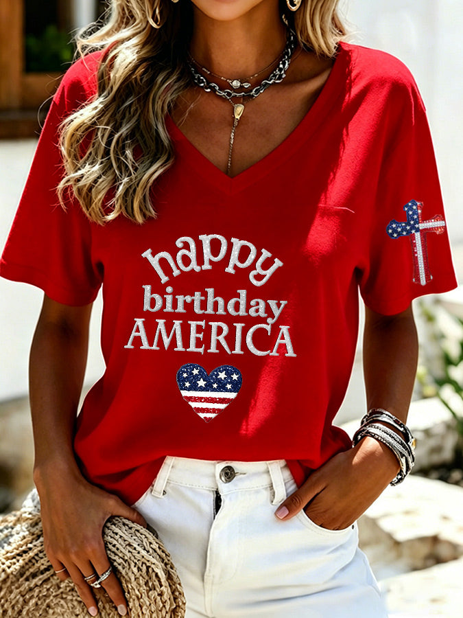 Women's American Printed T-shirt