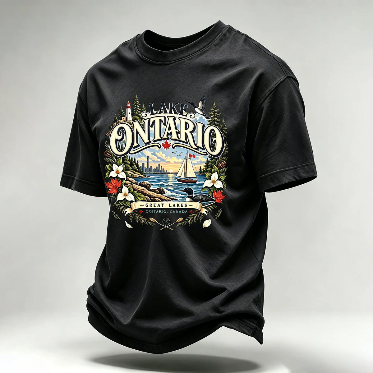 1615 Lake Ontario Printed Short-sleeve T-shirt