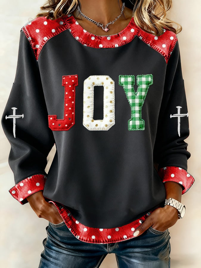 Women's Casual Christmas JOY Sweatshirt