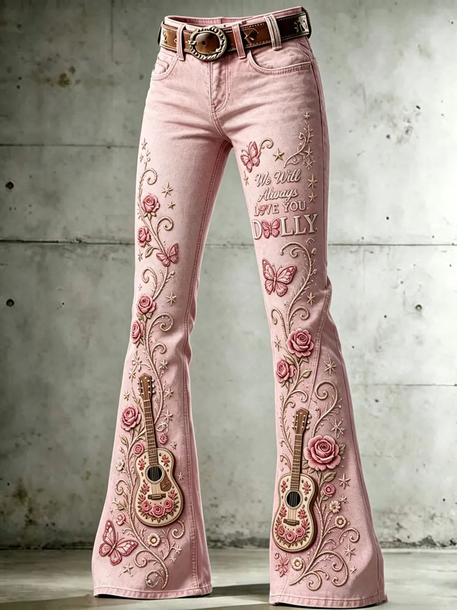 Women's Legendary female country singer Pattern Jeans