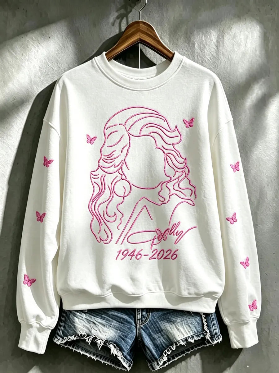 Women'S Commemorative Printed Round Neck Hoodie