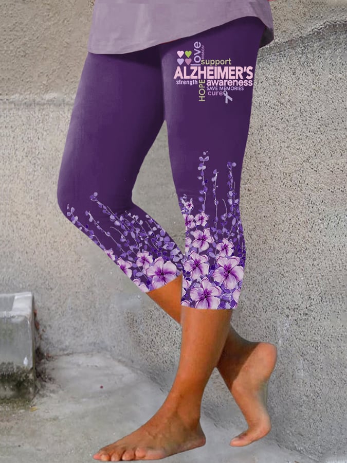 Women's Alzheimer's floral leggings