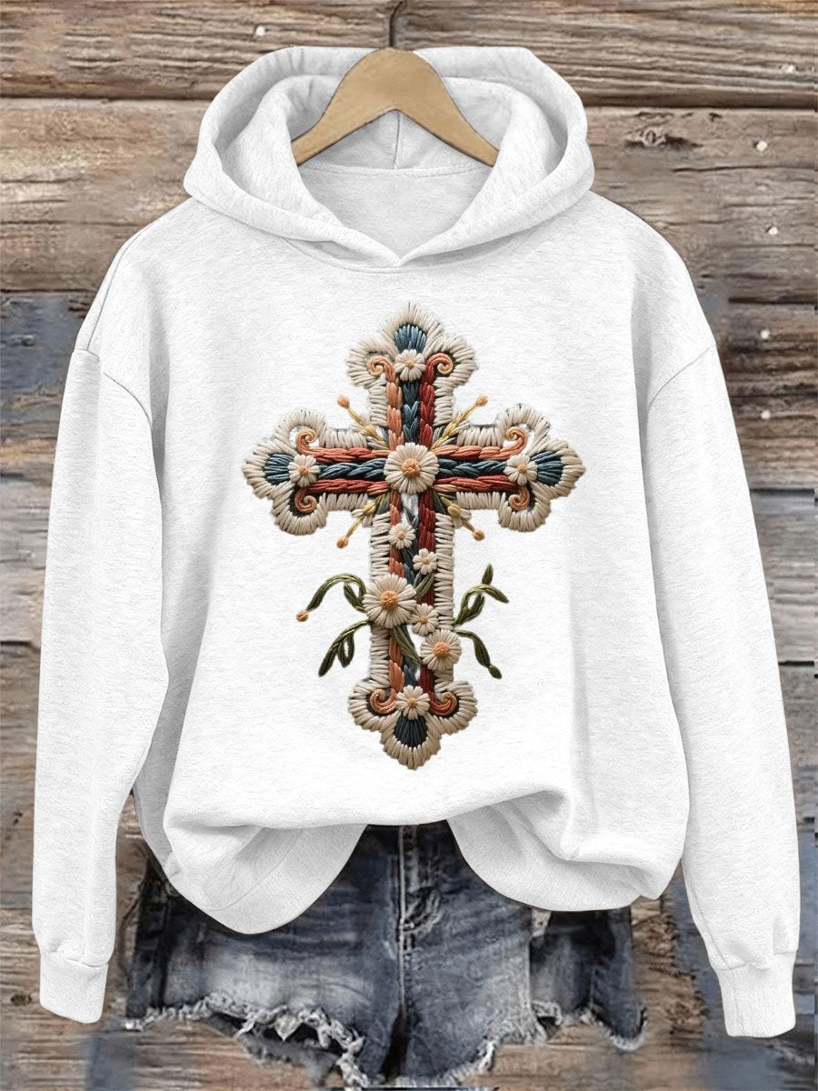 Women's Faith Print Hooded Sweatshirt