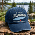 It's Still Lake Ontario Maple Leaf Lake Print Baseball Cap