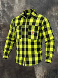 Men's Retro Color-Block Plaid Long-Sleeve Shirt