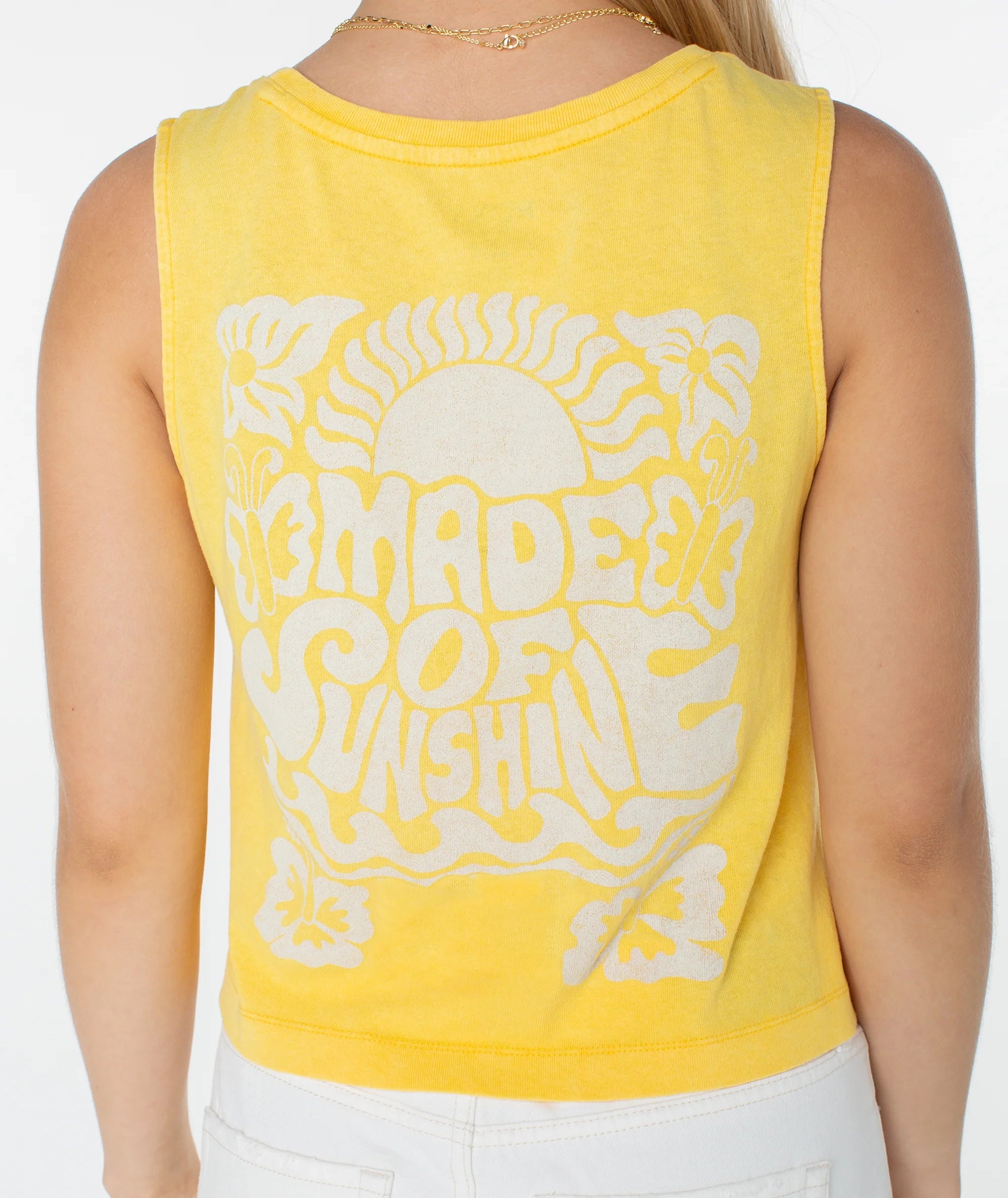 Loose Cartoon Print Round Neck Vest