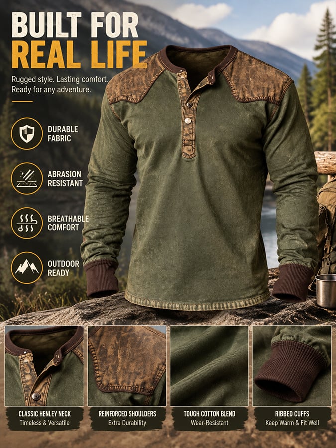 Men's Vintage-Style Comfortable T-Shirt