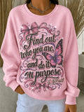 Women'S Commemorative Printed Round Neck Hoodie