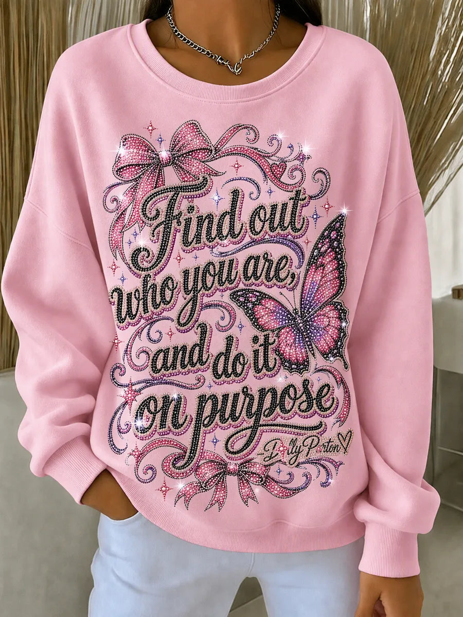 Women'S Commemorative Printed Round Neck Hoodie