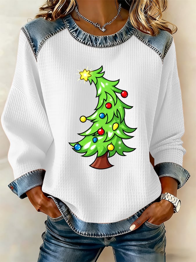Women's Christmas Print Casual Top