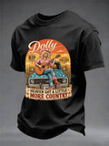 Men's Country Music Legend Tribute Print Round Neck T-shirt
