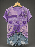 Women's Alzheimer's Disease One Day At A Time Print Top