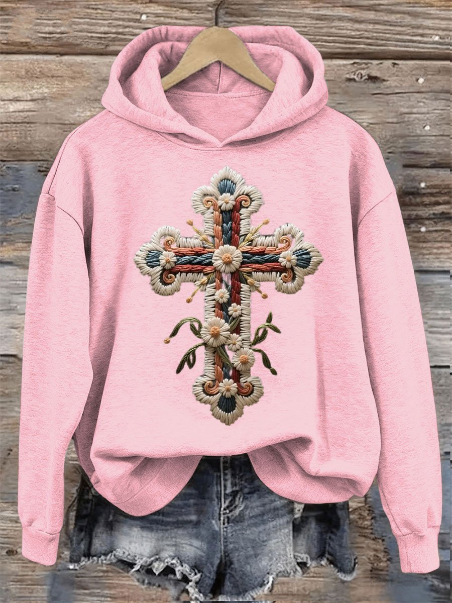 Women's Faith Print Hooded Sweatshirt