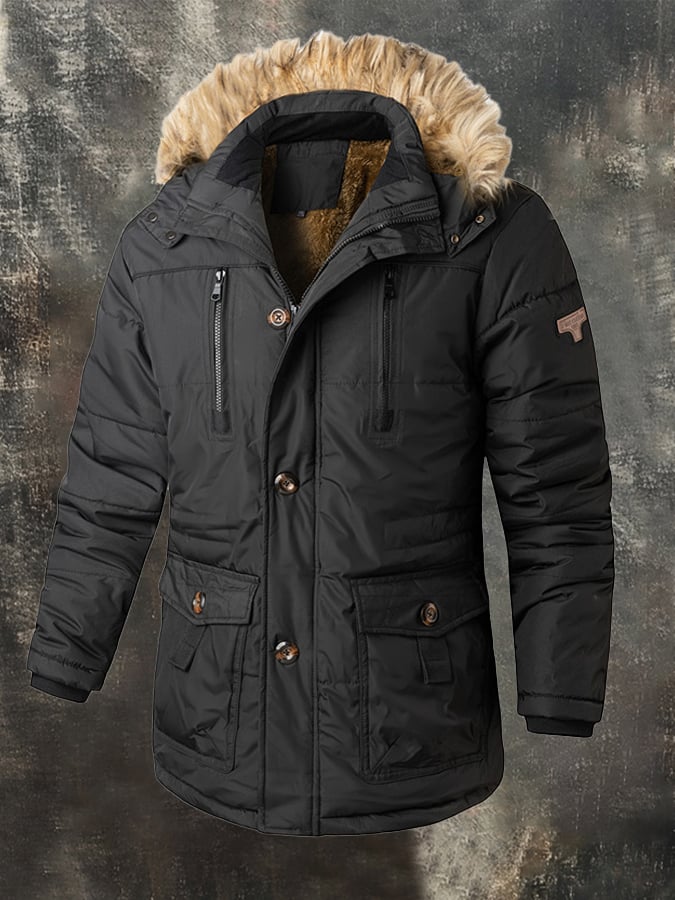 Men's Vintage Thickened Padded Outdoor Jacket