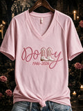 Women's Commemorative Print Casual T-Shirt