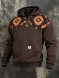 Men's Vintage Western-Style Ethnic Patchwork Sweatshirt