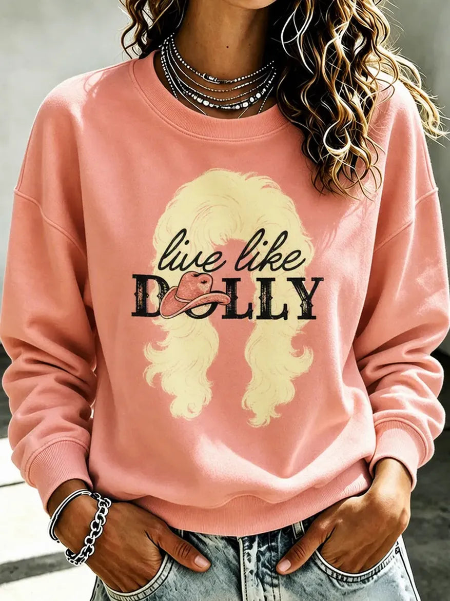 Women'S Commemorative Printed Round Neck Sports Top