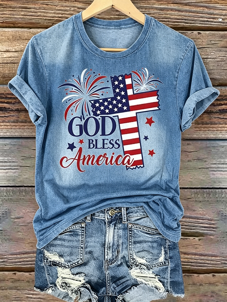 250Th Anniversary Commemorative Faith Printed Round Neck Top In The United States