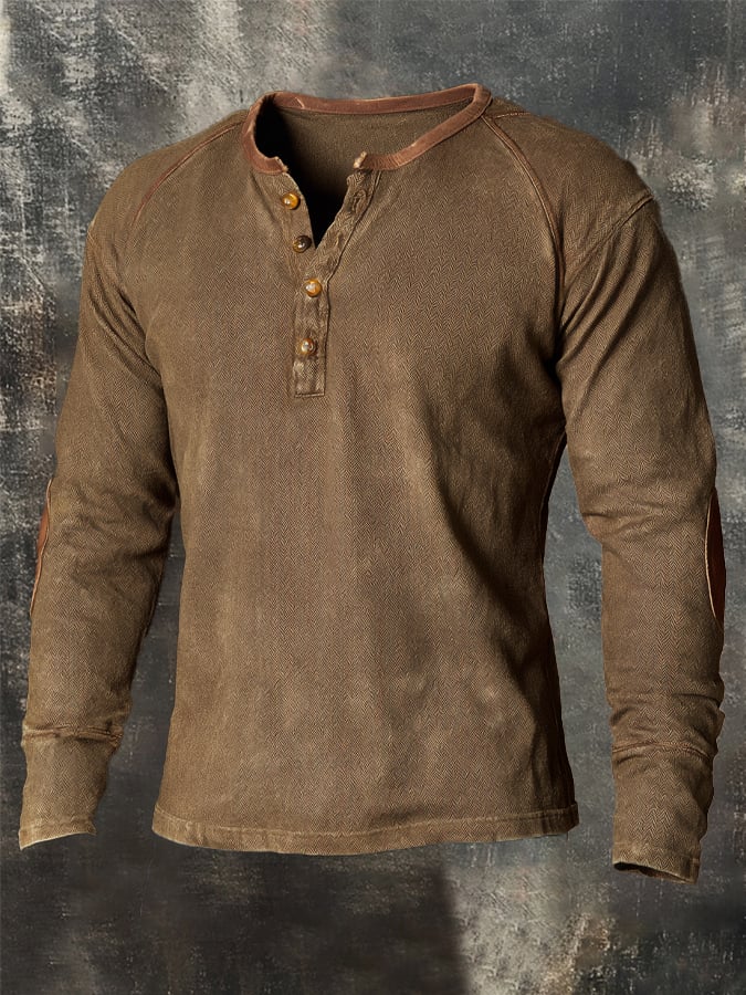 Men's Vintage Comfortable Henley T-Shirt