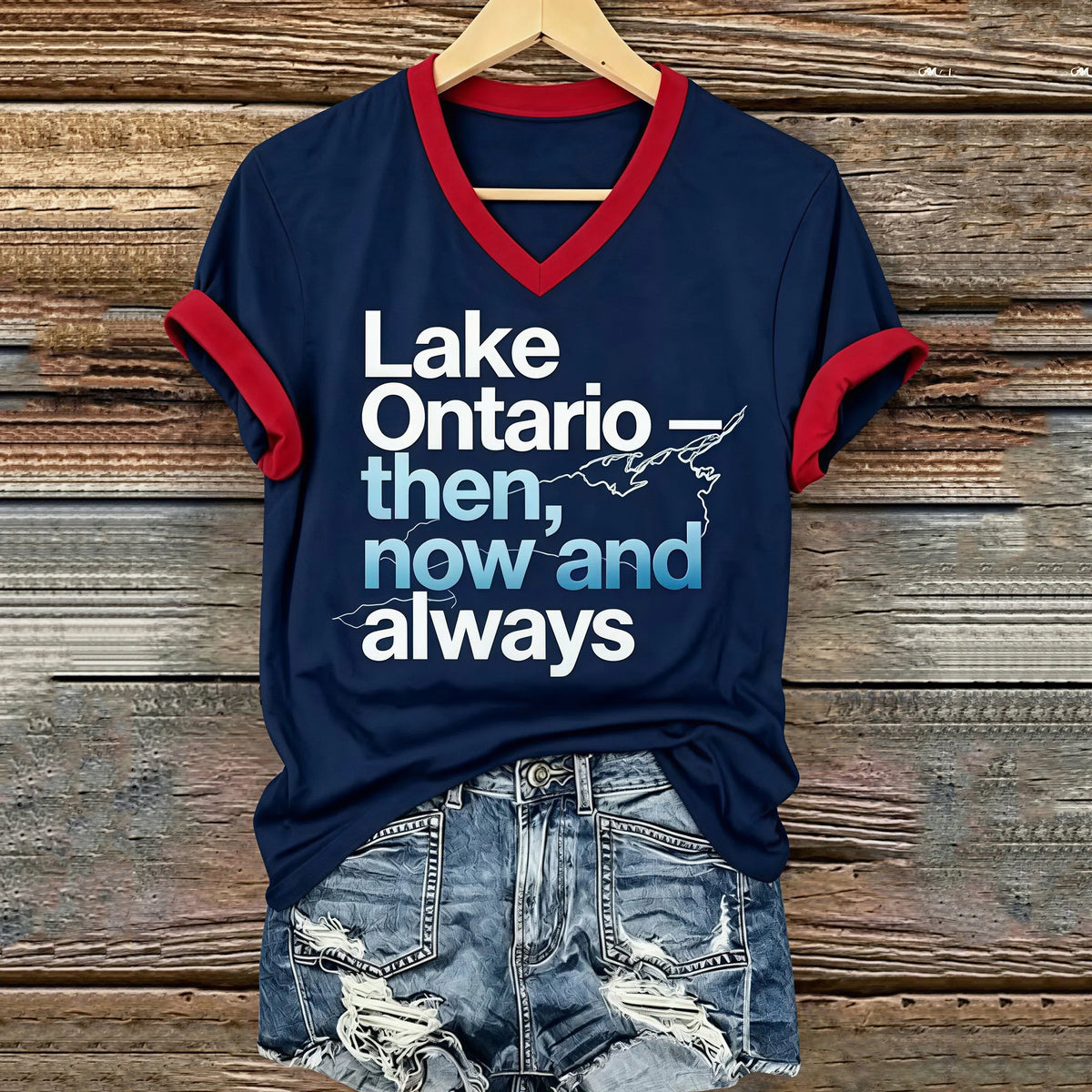 Women's Canada Lake Ontario Print T‐shirt