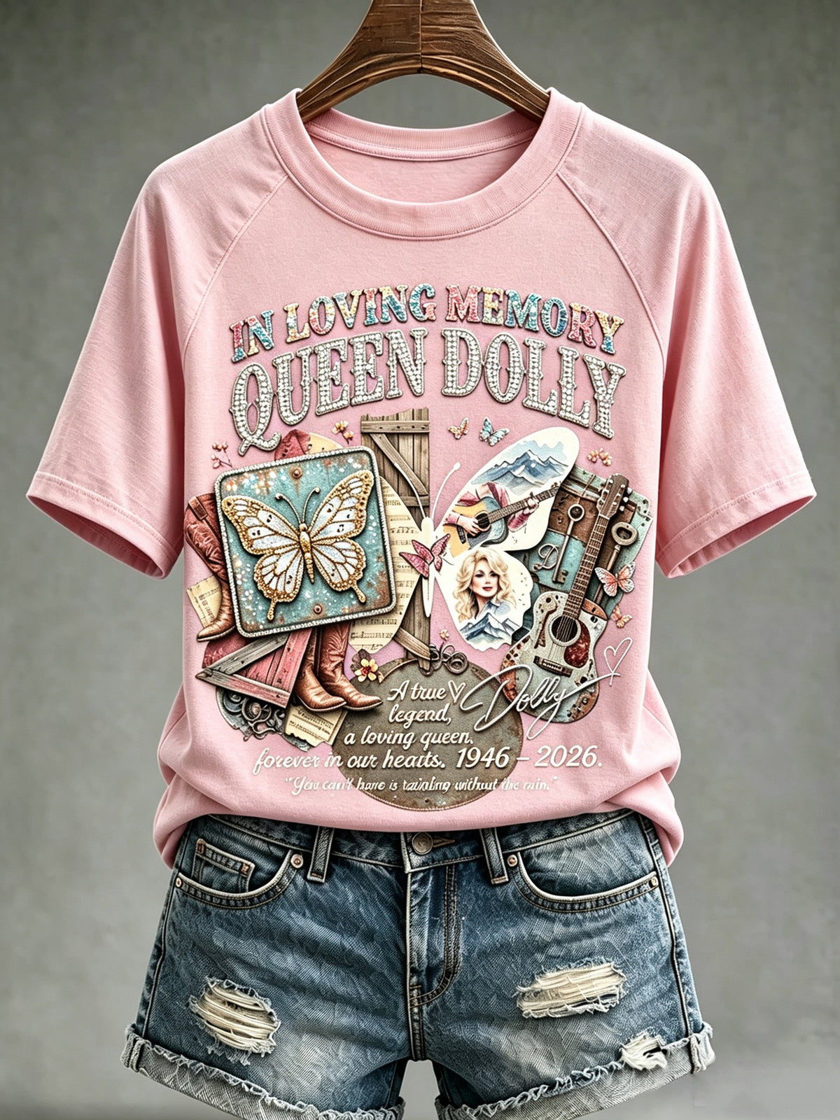 Women's Music-Themed Graphic Casual Top